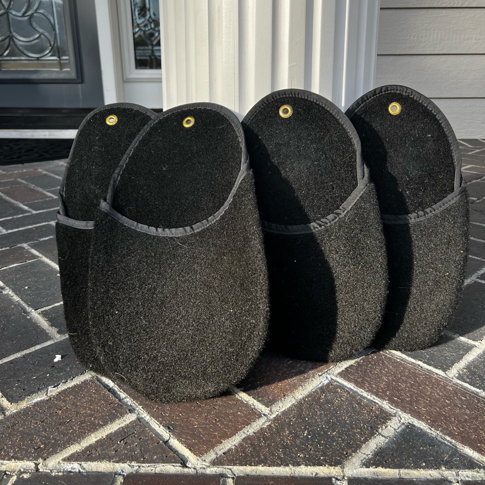 2 Pairs of Black Boot Slippers for Indoors